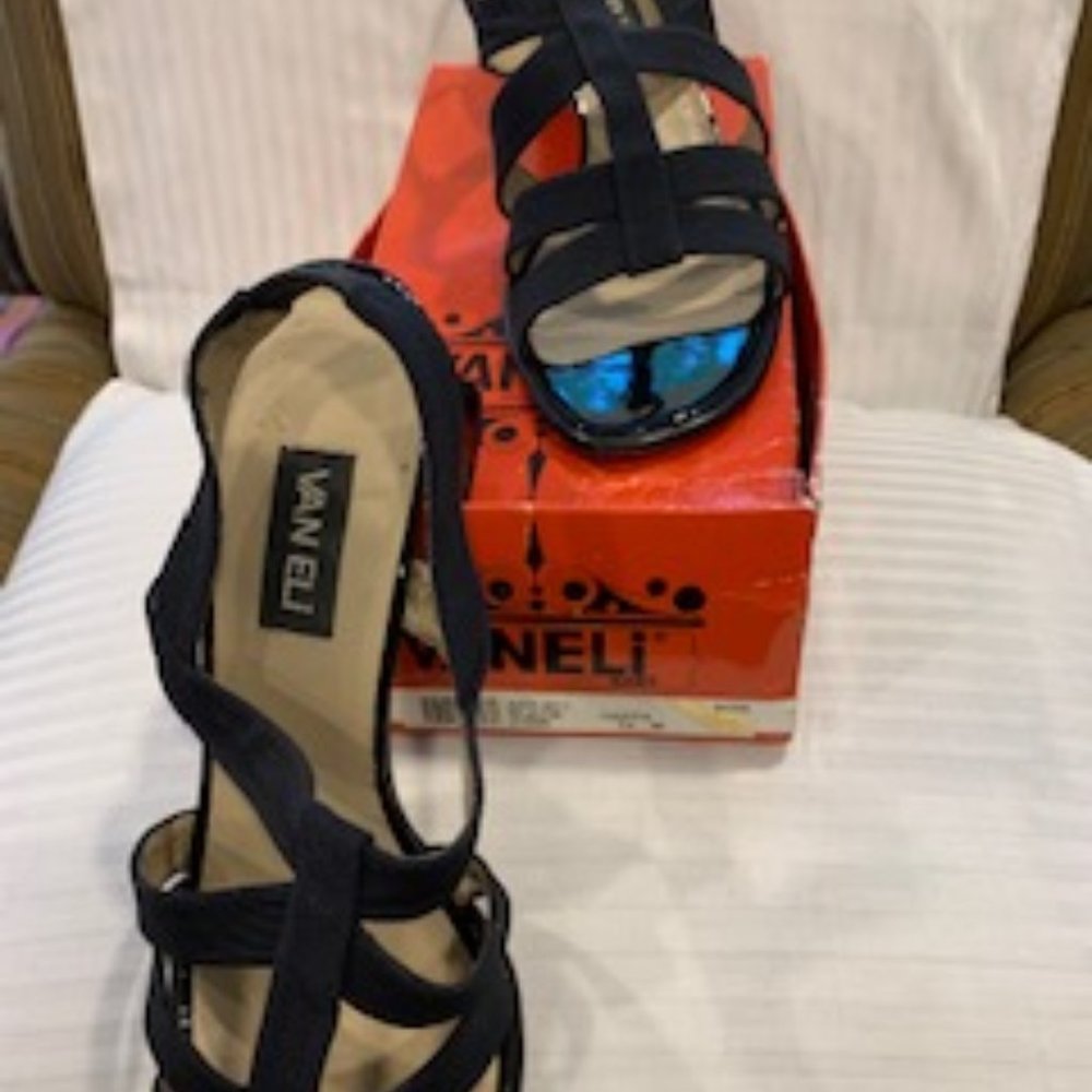 Women's Black Nappa Strappy Sandal